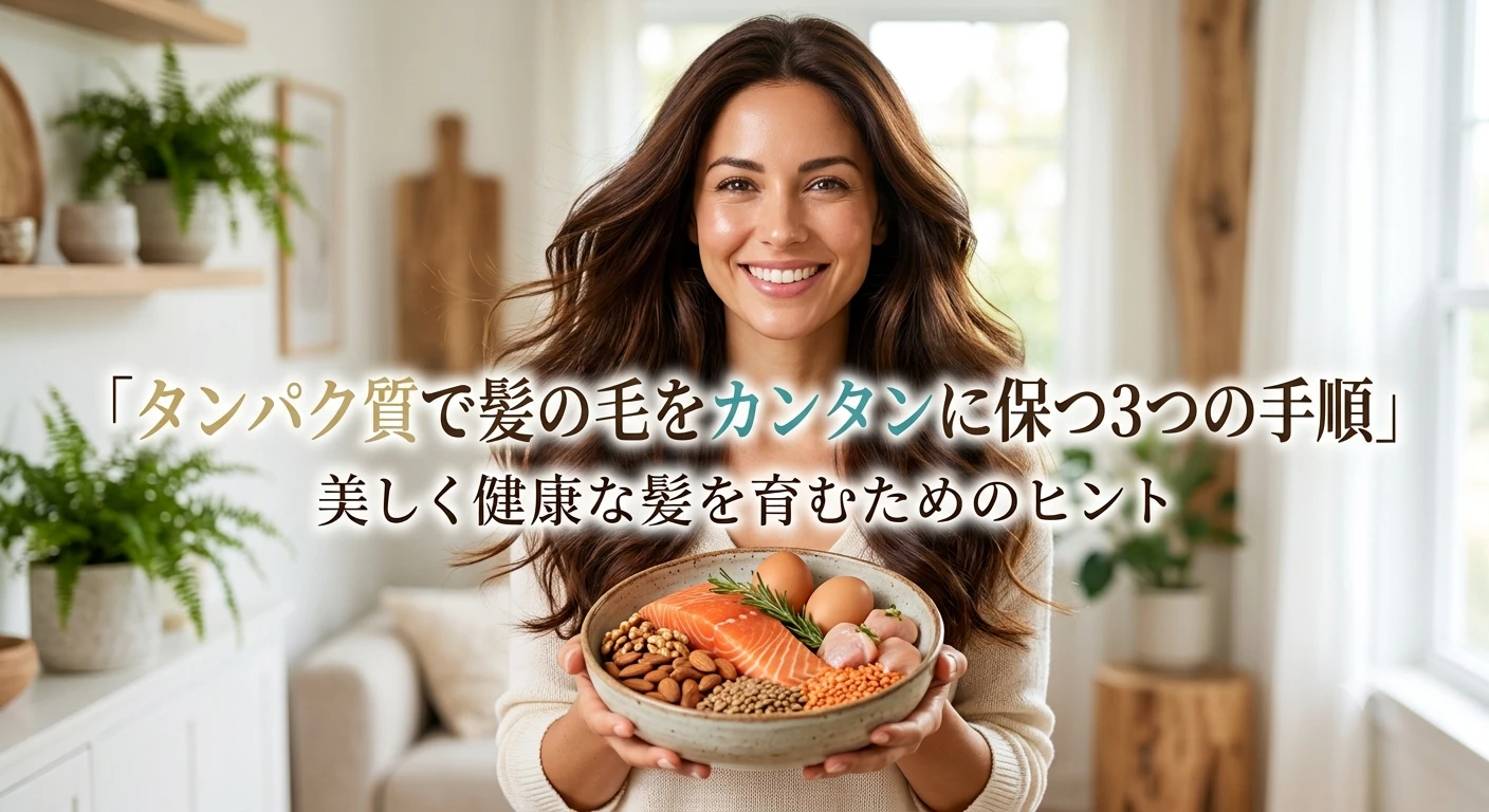 【女性向け】タンパク質で髪の毛をカンタンに保つ3つの手順