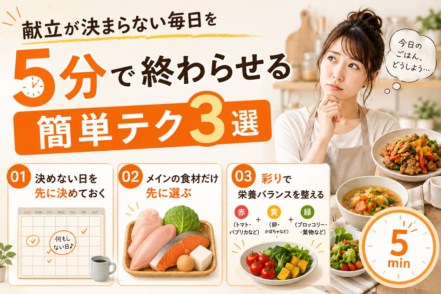 メニューが決まらない時に！