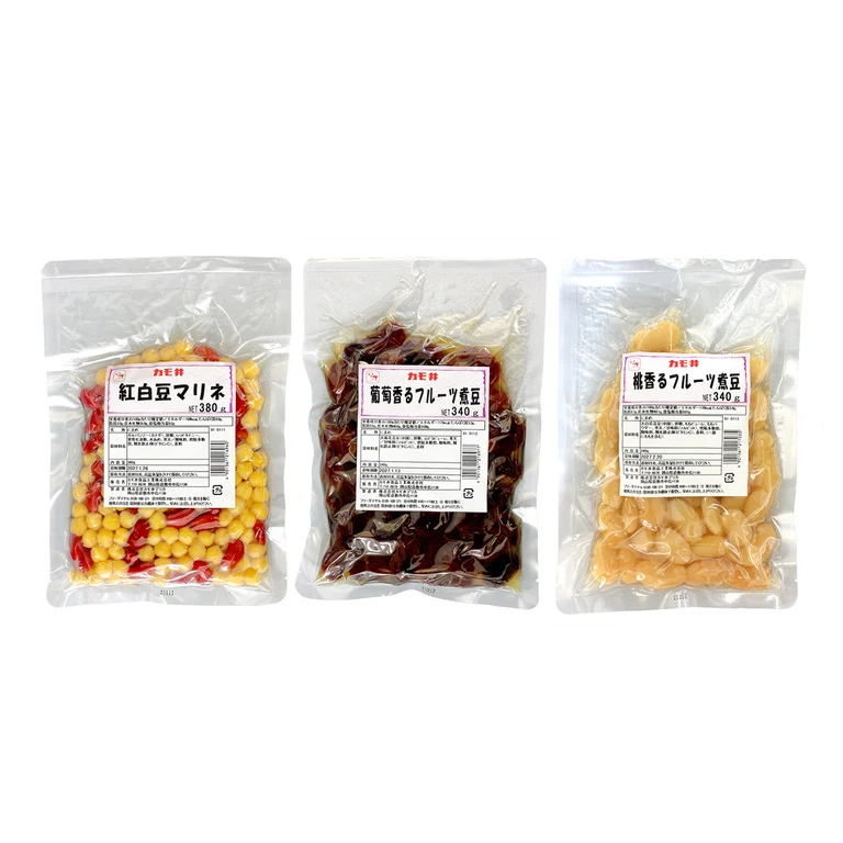 HP用_紅白豆マリネ、フルーツ煮豆2品