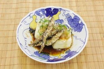 まるごとお魚載せあげ出し豆腐